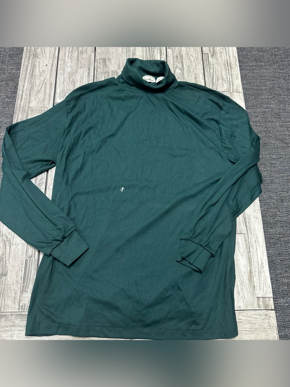Vintage 90s Eddie Bauer Turtle Neck Green XL Tall USA Made Preppy Fall Dad